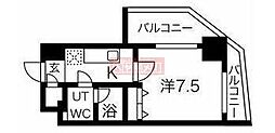 スパシエ蒲田グランドタワー 1Kの間取図画像