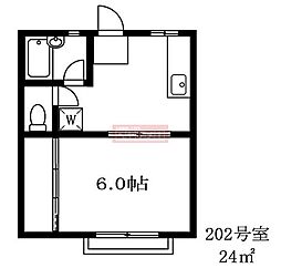 メゾンドール 1DKの間取図画像