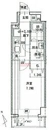 スマートVILLA鶴見市場 1Kの間取図画像
