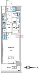 ルフォンプログレ糀谷 1Kの間取図画像
