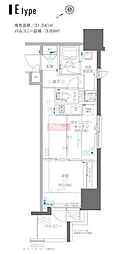 ZOOM川崎EAST 1DKの間取図画像