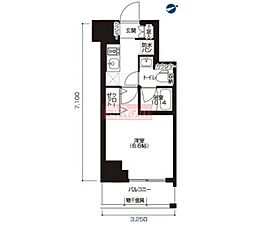 アーバネックス大森 1Kの間取図画像