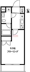 ミテッツァ大森2 1Kの間取図画像