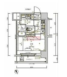 メインステージ川崎新川通 1Kの間取図画像