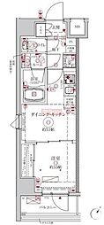 クレイシアIDZ川崎ザ・テラス 1DKの間取図画像