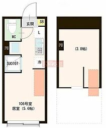 MIKI ワンルームの間取図画像