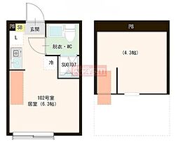 MIKI ワンルームの間取図画像