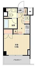 萩中イースト 1Kの間取図画像