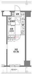 TLRRESIDENCEOTORII 1Kの間取図画像
