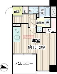 PearlCourt鶴見 ワンルームの間取図画像