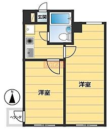 SANSTAGE観音 2Kの間取図画像