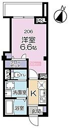 トイベレフォレデレーヴ 1Kの間取図画像