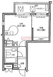 ラナイコート1596 1LDKの間取図画像