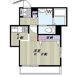 アークメゾン幸 1Kの間取図画像