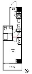 MAKESDESIGN蒲田WEST 1Kの間取図画像