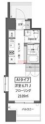 ガーデン蒲田 1Kの間取図画像
