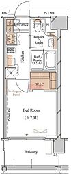 ブランシエスタ久が原 1Kの間取図画像