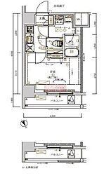メインステージ川崎新川通 1Kの間取図画像