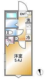 WingHANEDA 1Kの間取図画像