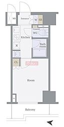 ルーブル大鳥居参番館 1Kの間取図画像