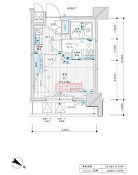MAINSTAGE川崎6エグザ 1Kの間取図画像