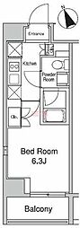 プラウドフラット蒲田2 1Kの間取図画像