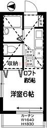 SouthernCourt1 ワンルームの間取図画像