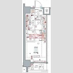 CREVISTA横浜 1Kの間取図画像