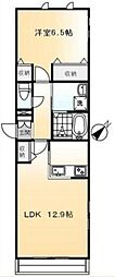 カパルアガーデン 1LDKの間取図画像
