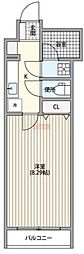 パワーハウスBS 1Kの間取図画像