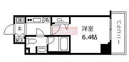 CREVISTA大森2 1Kの間取図画像