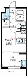 RenaissanceCourt大森町 1DKの間取図画像