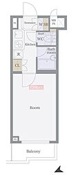 ルーブル南馬込弐番館 1Kの間取図画像