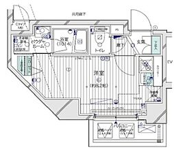 MAINSTAGE川崎8ヴィアート ワンルームの間取図画像