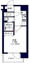 D-court川崎駅前 1Kの間取図画像