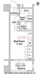 COMFORIA大森DEUX ワンルームの間取図画像