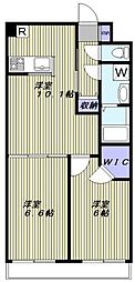 グランディール 2LDKの間取図画像