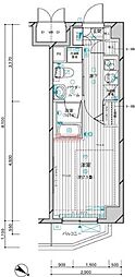 メインステージ川崎3 1Kの間取図画像