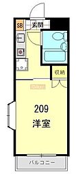 ハイタウン羽田 1Kの間取図画像