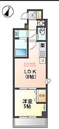 TKM 1LDKの間取図画像