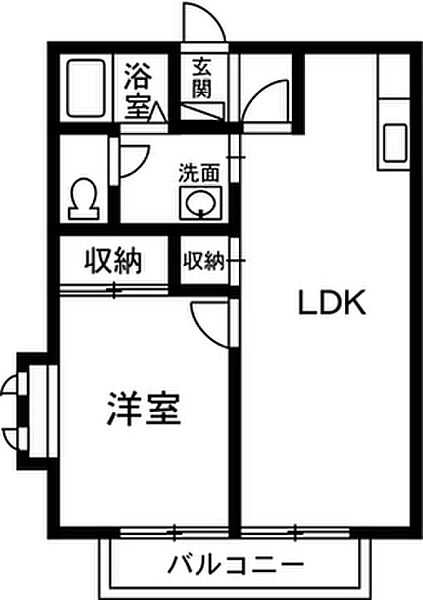 ボナール　B棟 101｜栃木県栃木市箱森町(賃貸アパート1LDK・1階・40.92㎡)の写真 その2