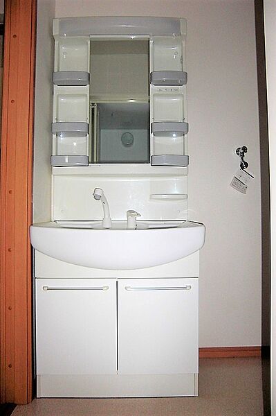 洗面室にはシャワードレッサーを搭載。