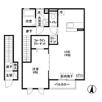 エルミタージュＡ 202 ｜ 栃木県栃木市片柳町２丁目（賃貸アパート1LDK・2階・54.52㎡） その2