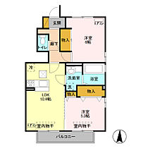 シアン・サージュ　B 105 ｜ 栃木県栃木市片柳町４丁目（賃貸アパート2LDK・1階・54.02㎡） その2