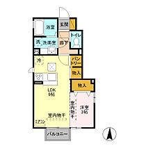 プラシエンテ B 102 ｜ 栃木県栃木市本町（賃貸アパート1LDK・1階・33.18㎡） その2