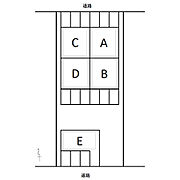 配置図。本物件はE棟です。