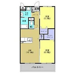 ユーミーロード 2LDKの間取図画像