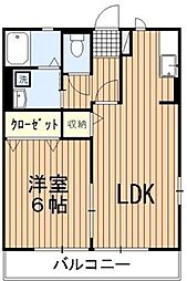 カーサブリランテ 1LDKの間取図画像