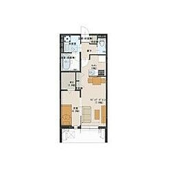マルベリーコート 1SLDKの間取図画像