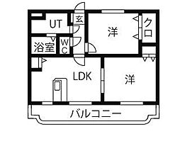ヴァンルミエール 2LDKの間取図画像